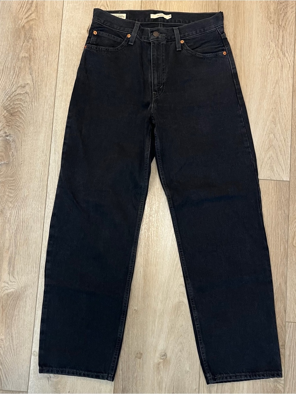 Levi's Black Straight-Leg Dad Jeans